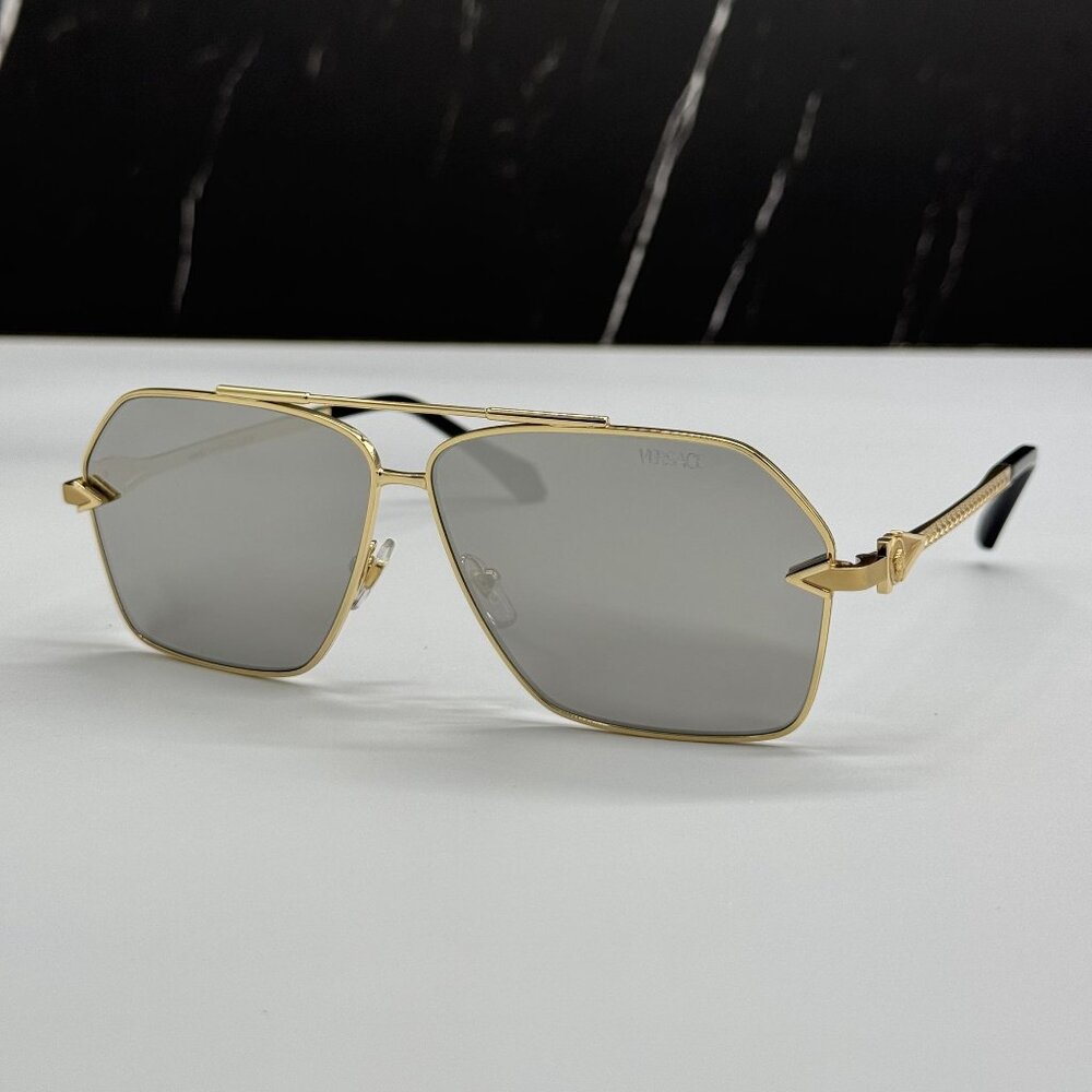 NEW VERSACE VE2284 1002/6G SUNGLASSES GOLD UNISEX VERSACE VE2284 10026G